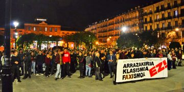 Contramovilización antifascista provocó la suspensión de concentración reaccionaria en Donostia