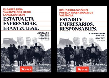 EHKS. Frente al desastre y la corrupción del estado, solidaridad con la clase trabajadora de Valencia
