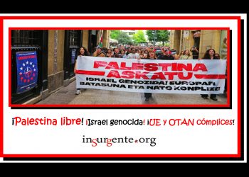 Contra el sionismo asesino, ¡Viva Palestina Libre!