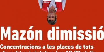 Convocada una nueva movilización para que Mazón se vaya de una dana vez