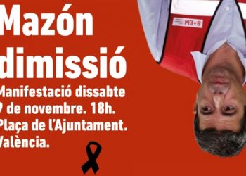 Convocan una manifestación contra el gobierno de la Comunidad de Valencia por su incompetencia