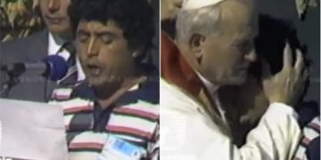CHILE. Fue detenido por la dictadura tras este breve discurso ante el Papa; 37 años después será reparado