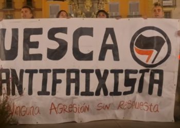 Uesca antifascista se manifiestó contra la violencia nazi (Video)