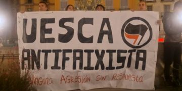 Uesca antifascista se manifiestó contra la violencia nazi (Video)