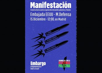Madrid, 15 de diciembre: Manifestación contra el genocidio del pueblo palestino y libanés