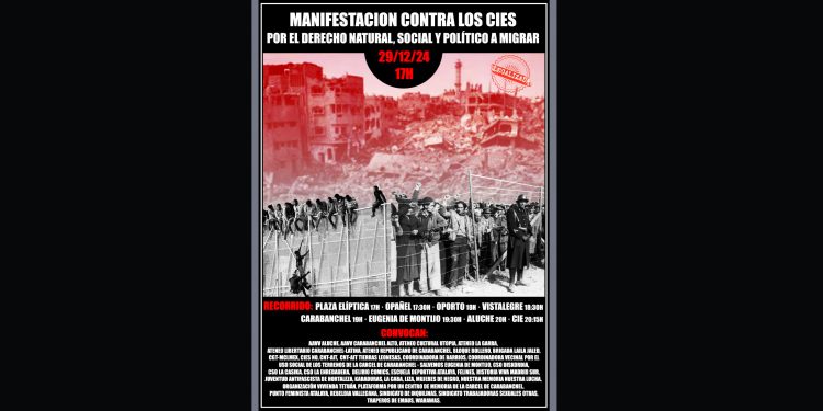 Carabanchel, Madrid, 29 de diciembre: Manifestación contra los CIEs