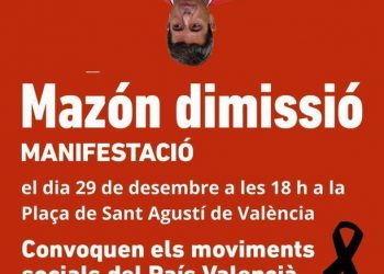 Convocada la tercera gran movilización en Valencia para decirle a Mazón que se vaya