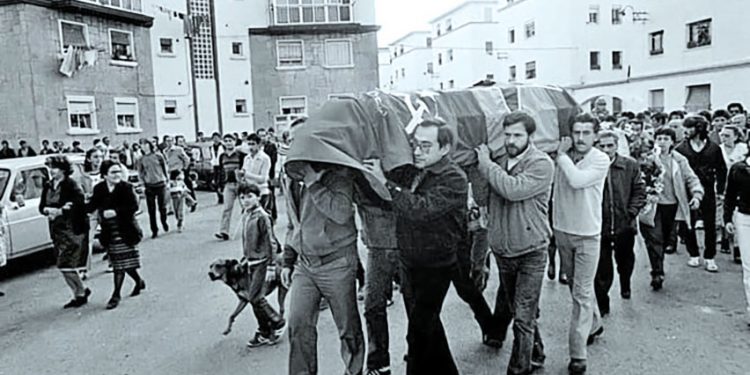 Juan Martín Luna, asesinado el 5 de diciembre de 1982 en Barcelona