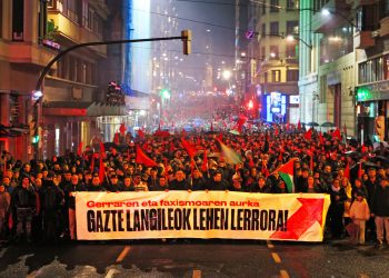 GKS moviliza en Bilbo e Iruñea a miles de personas contra la guerra y el fascismo