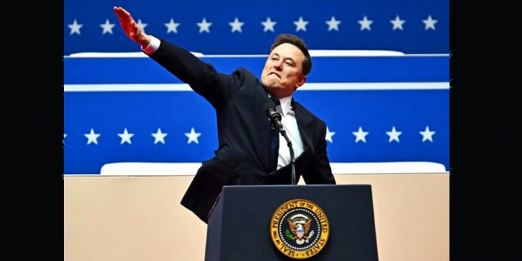 Elon Musk (X) hace el saludo nazi con total impunidad (Video)