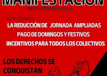 Histórico: Trabajadores de El Corte Inglés manifestándose por sus derechos