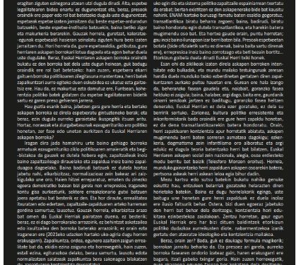Carta de presos de ETA con un análisis y un mensaje muy diferente al de la «izquierda abertzale»