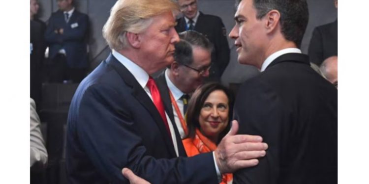 DAVOS. Sánchez confirma a Trump que España es un aliado fiel y que seguirá aumentando el gasto en Defensa