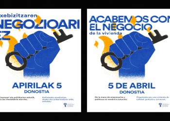 Donostia, 5 de abril: EHESS convoca manifestación: “Acabemos con el negocio de la vivienda”
