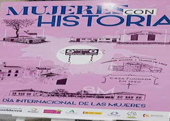 8M. Un cartel del Día de la Mujer en un ayuntamiento del PP con el yugo y las flechas falangistas