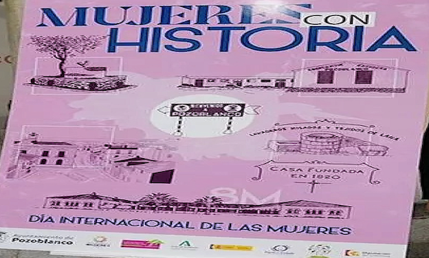 8M. Un cartel del Día de la Mujer en un ayuntamiento del PP con el yugo y las flechas falangistas