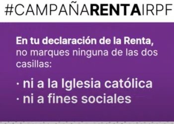 Campaña para que en la Declaración de la Renta no se marque la cruz de la iglesia ni la de fines sociales