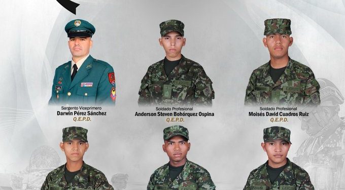 COLOMBIA. El gobierno informa de la muerte de seis soldados por ataque guerrillero