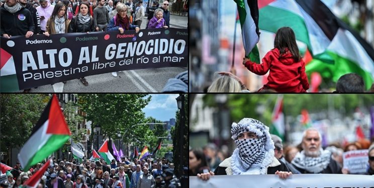 Miles de personas se manifiestan en Madrid por Palestina en el 77 aniversario de la Nakba