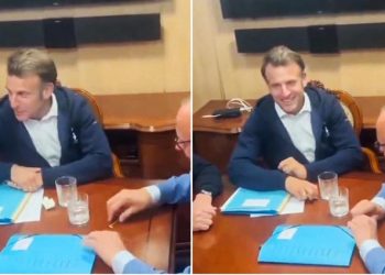 Macron y la sospechosa bolsita blanca (Diosdado Cabello no tuvo dudas)