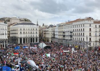 Manifestación en Madrid denuncia el genocidio al pueblo palestino
