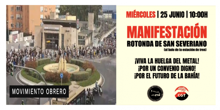 CÁDIZ. Cientos de trabajadores del metal y otros gremios salen a las calles al grito de «¿Dónde están, no se ven, los chivatos de UGT?»