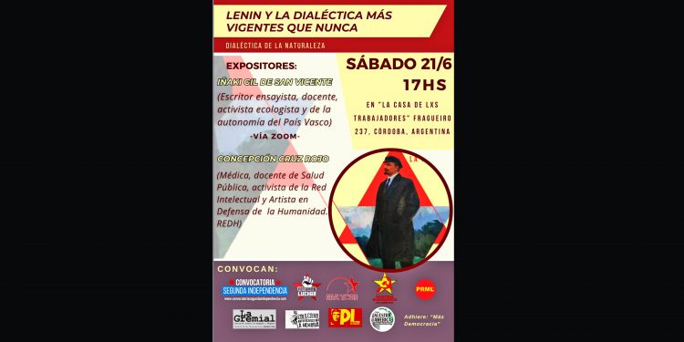 21 de junio, Córdoba (Argentina): Presentación del libro “Lenin y la dialéctica más vigente que nunca”