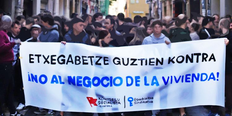 La lucha es el único camino: El Sindicato Socialista de Vivienda consigue parar un desahucio en Iruñea