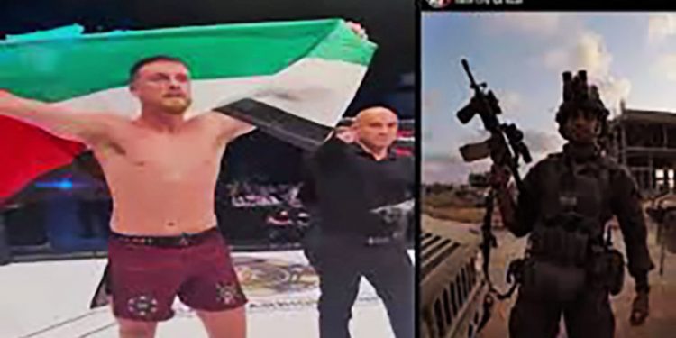 Luchador irlandés le ganó en el ring a un sionista golpeándole al grito de “Free Palestine” (vídeo)