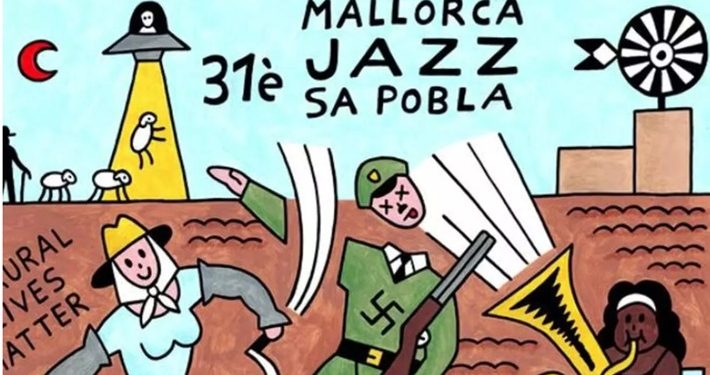 Vox protesta por este cartel donde aparece un nazi decapitado