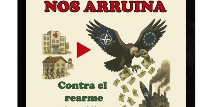 La OTAN nos arruina. Concentración ante el ministerio de Asuntos Exteriores