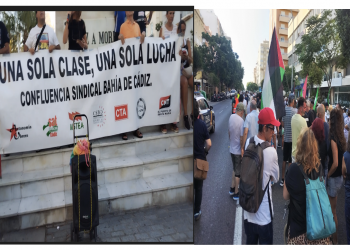 Manifestación en Cádiz en solidaridad con los encausados en la lucha del metal, video e intervenciones.