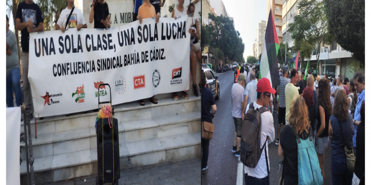 Manifestación en Cádiz en solidaridad con los encausados en la lucha del metal, video e intervenciones.