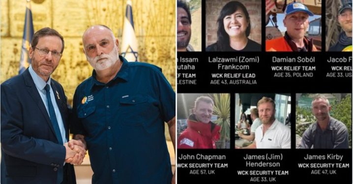 El chef José Andrés saludando a uno de los asesinos de sus empleados