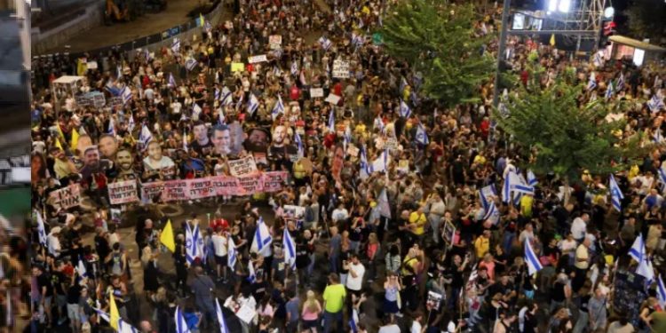 ISRAEL. Miles de personas se manifiestan contra el genocidio y la negociación con Hamás