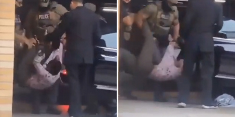 Detención en directo de una «influencer» crítica con Trump y su política migratoria