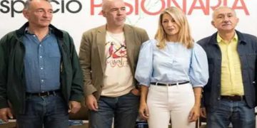 La fiesta del PCE vuelve a tener como estrellas invitadas a una devaluada Yolanda Díaz y a los subvencionados CC.OO y UGT