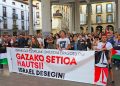 Concentración en Ordizia en solidaridad con Palestina y contra el asesino Estado de Israel
