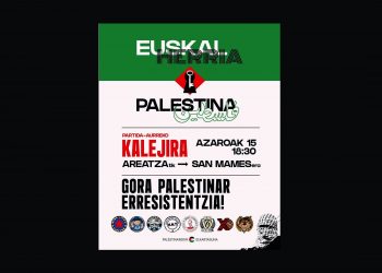 15 de noviembre, Bilbo: Kalejira antes del partido de las selecciones de Euskal Herria y Palestina