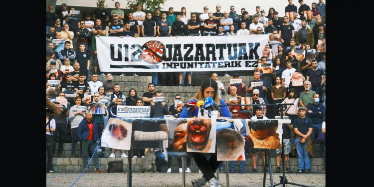 La violencia ejercida por la Ertzaintza en Gasteiz denunciada por los represaliados