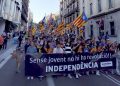 Movilización en Barcelona en el aniversario del 1-O: «Sin juventud no hay revolución. Independencia»