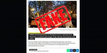 Antena 3 mintió informando sobre disturbios con la policía en la manifestación de Iruñea que NO existieron