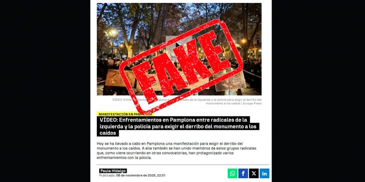 Antena 3 mintió informando sobre disturbios con la policía en la manifestación de Iruñea que NO existieron