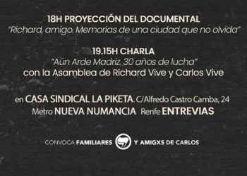 Calentando motores para la movilización antifascista del martes en recuerdo y homenaje a Carlos Palomino