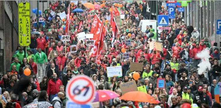 BÉLGICA (UE) marca el camino: jornadas de lucha, huelga general, movilizaciones, ira social