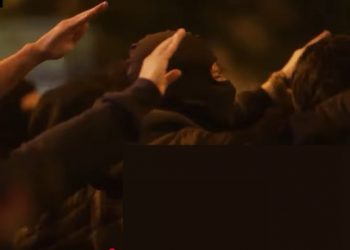 Nazis manifestándose por Madrid en los días previos al aniversario de la muerte del asesino Franco