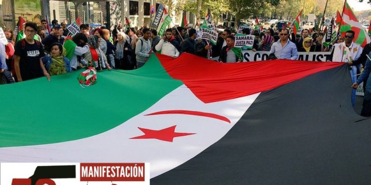 Movilización por el 50 aniversario de la entrega del Sahara Occidental a Marruecos con gritos contra Trump y Sánchez