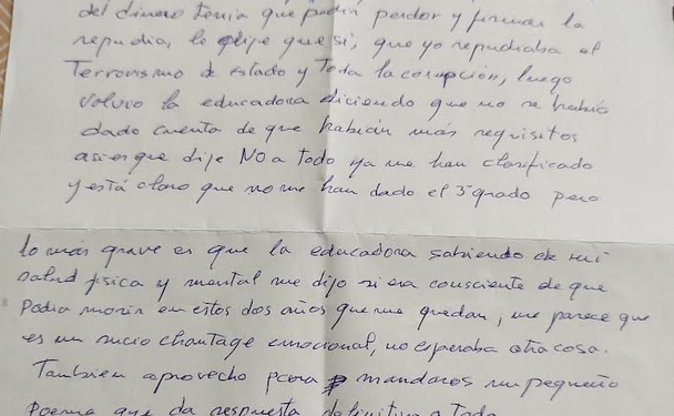 La presa política comunista María José Baños Andújar explica porqué le negaron el «tercer grado»