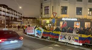 NORUEGA. Se manifiestan en Oslo contra entrega del Nobel de la Paz a María Corina Machado