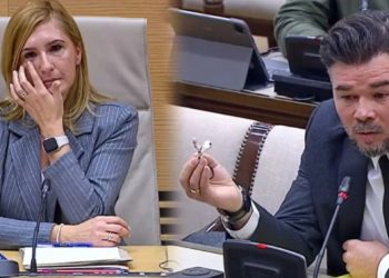 El interrogatorio de Rufián (ERC) provoca las lágrimas de Salomé Pradas (que fuera mano derecha de Mazón)